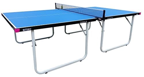 Image of Butterfly Compact 19 Indoor Table Tennis Table | Foldable Wheelaway | FREE Bats & Balls Included | 3-Year Guarantee | Ping Pong Table with 19 mm Top | Ready Assembled | Blue