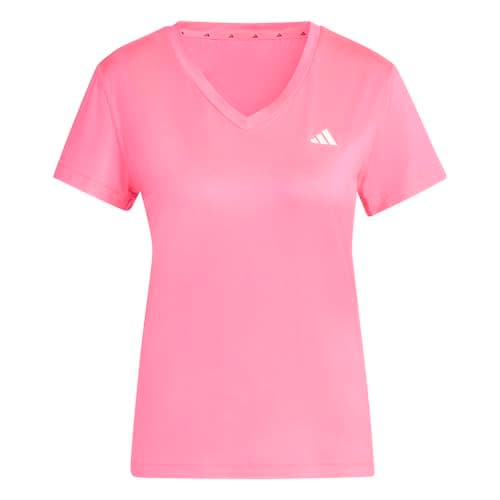 Image of adidas Women's Workout Essentials V-Neck T-Shirt, Lucid Pink, XL