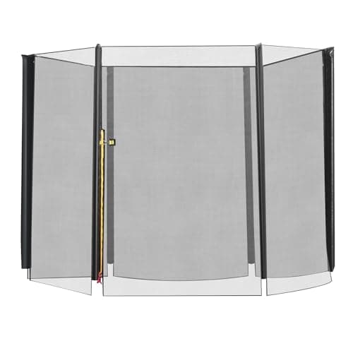Image of HOMCOM 8ft Trampoline Net Replacement Safety Net Enclosure Net Spare w/ 6 Poles