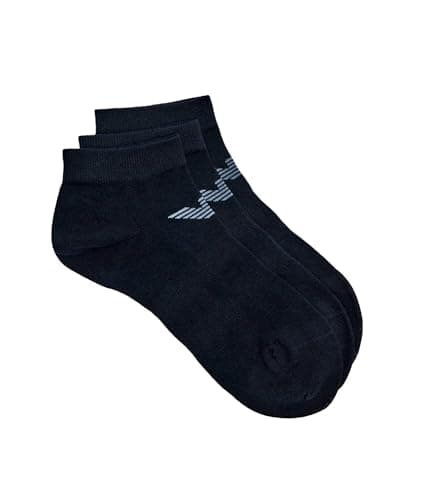 Image of Emporio Armani Man Eagle Logo 3-Pack Inside Socks Blue S/M