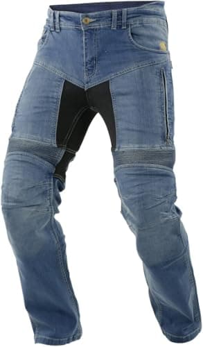 Image of Trilobite Parado Double Layer Blue Regular Fit CE AAA Men's Motorcycle Jeans with Tri-Stretcher Pro and Protectors, 30/32