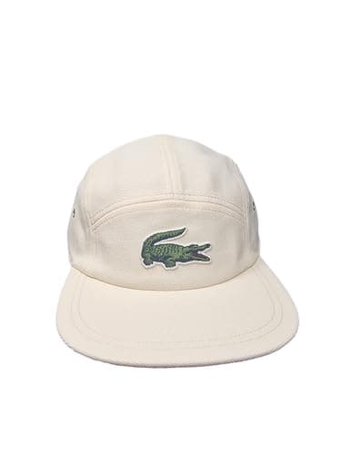 Image of Lacoste RK6843 Cotton Adjustable Sports Cap in White (UK, Alpha, M)
