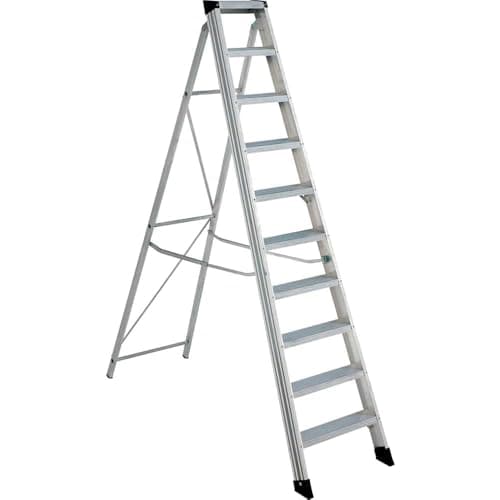 Image of Zarges Trade Swingback Stepladder 10 Tread With Free Power Screwdriver