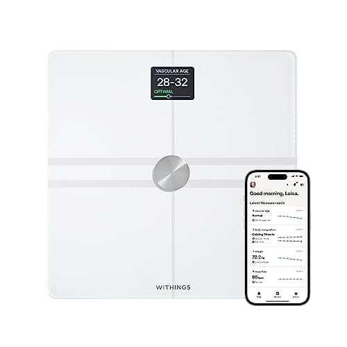 Image of WITHINGS Body Comp - Scale for Body Weight and Complete Body Analysis, Wi-Fi & Bluetooth Scale with Color Screen, Digital Scale with Accurate Visceral Fat, Heart Heath - Compatible with Apple Health
