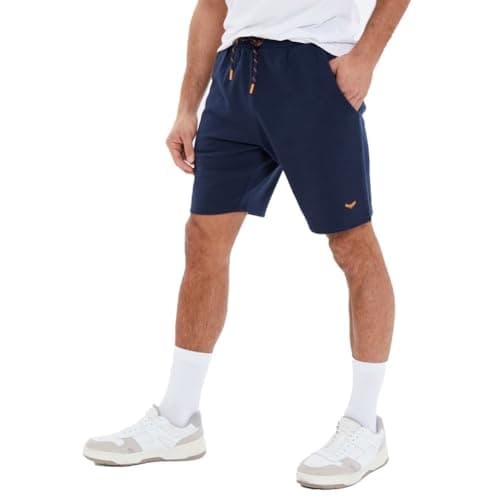 Image of Threadbare Bergamot Men's Cotton Casual Sweat Shorts, Bergamot - Navy, 34W