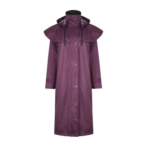 Image of U.S Trading Champion Sandringham Country Estate Womens Waterproof Riding Coat (UK, Numeric, 12, Regular, Regular, Plum)