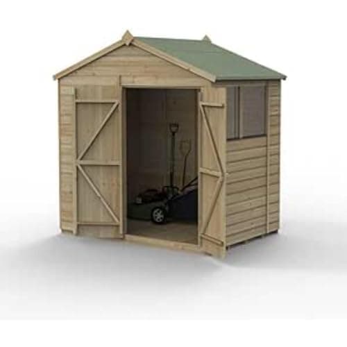 Image of Forest Garden Beckwood 7x5 Apex Shed | 2 Windows | Double Door|25 Year Anti-Rot Guarantee