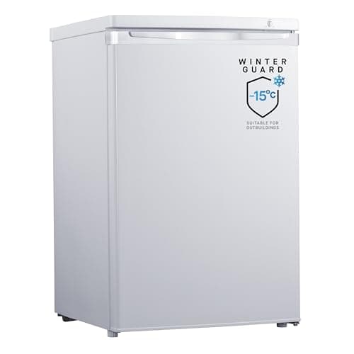 Image of Teknix UC55F5W Freestanding Undercounter Freezer - 55cm Width / 91 Litre Capacity - Suitable for Outbuildings - 4 Large Compartments - 4 Star Freezer Rating - White