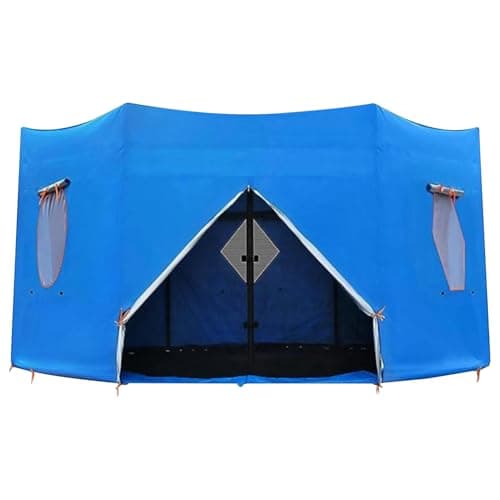 Image of Trampoline Tent Cover - 14ft Round Sunshade Canopy, Silver Coated Oxford Cloth Roof, UV Protection & Rainproof Shelter | Breathable Outdoor Tent For 14 Foot 8-Pole Trampolines