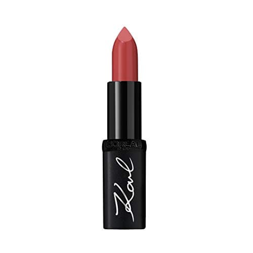 Image of L'Oreal Karl Lagerfeld Contemporary Lipstick, 4 Timeless Shades, Nude Rosé, Satin Finish, Nourishing