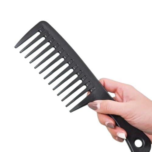 Image of Wide Tooth Comb with Comfortable Handle Heat Resistant Big Hair Comb Designed For Wet Curly Hair and for all types of hair Styling