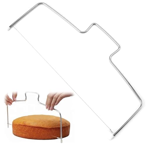 Image of BRITECO Professional Stainless Steel Cake Leveller - Adjustable Layer Cutter, Ideal for Precision Leveling, Suitable for Home & Professional Bakers
