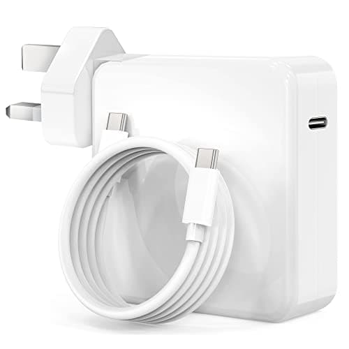 Image of FUDCOCWN 61W USB C Fast Charger Compatible with MacBook Pro 13/14/15/16 inch, MacBook Air 2020/2019/2018, iPad Pro and more Type C 1.8M USB C Cable Included