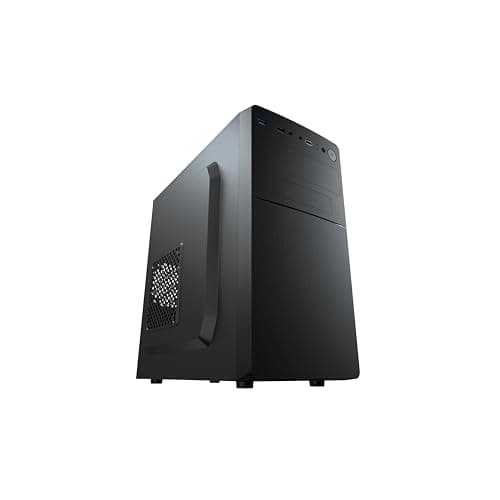 Image of Vida Business Black Office Case, Micro ATX, 8cm Fan, High Airflow Side