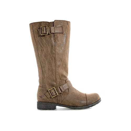 Image of Rocket Dog Womens Berry Biker Boots, Brown, 3 UK