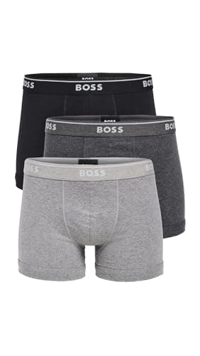 Image of BOSS Men's 3-Pack Cotton Boxer Brief, Multi Grey/Charcoal/Black, XXL (Pack of 3)