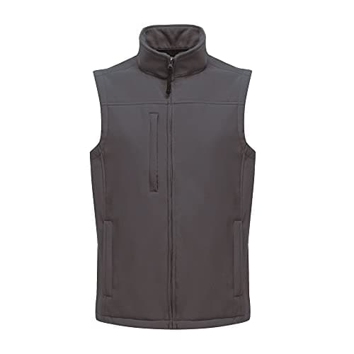 Image of Regatta Professional Men's Flux Water Repellent Softshell Bodywarmer Gilet Jacket, Seal Grey, size Large