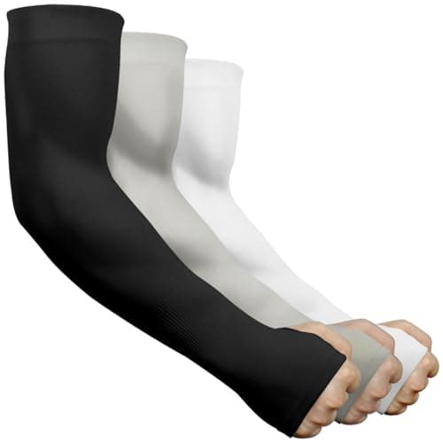 Image of beister 3/6 Pairs UV Cooling Arm Sleeves Sun Protection Unisex for Sports, Cycling, Golf, Running