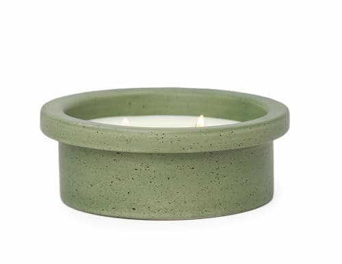 Image of Paddywax Scented Candles Premium Folia Range Candle in Reusable Stackable Ceramic Pot, 141g, Thyme & Olive Leaf