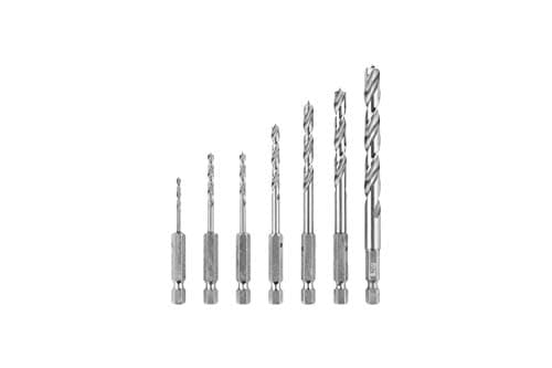 Image of Bosch Professional 7-piece ¼ Inch Hexagonal Brad Point Drill Bits Set (for Wood, Drill Driver Accessories)