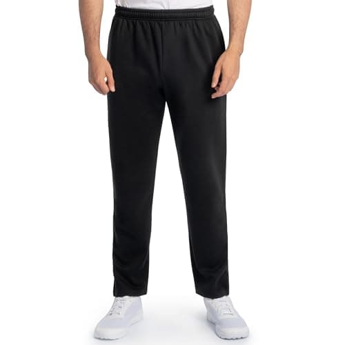Image of Fruit of the Loom Mens Classic Open Hem Jog Sweatpants, Black, M UK
