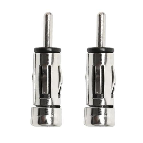 Image of 2 Pcs ISO Socket to DIN Plug Connector,ISO to Din Radio Aerial Antenna Adapter Converter,Universal Vehicle Car Stereo Adapter,Car Aerial Antenna Adapter Connector for Car Audio Stereo Receiver(Silver)