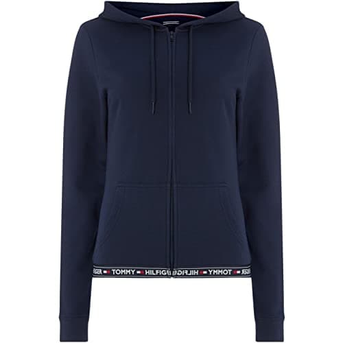Image of Tommy Hilfiger Women’s Zipped Hoodie, Blue (Navy Blazer), XS