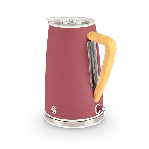 Image of Swan SK14610FUS Nordic Cordless Jug Kettle with Fast Boil Technology, Overheat Protection, Soft Touch Handle, 1.7L, 3KW, Fuchsia Rose