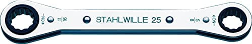 Image of Stahlwille 41561620 25aN Ratchet Ring Spanner, 1/4 inch x 5/16 inch Opening, 109 mm Length