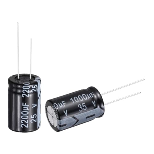 Image of sourcing map 1000uF 35V 13x20mm Electrolytic Capacitor, Radial Leads Aluminum Capacitors for TV, LCD Monitor, VCD, 24Pcs