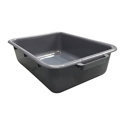 Image of Vogue Plastic Tote Storage Box, Grey, Capacity: 18 Litre, Ingredients and Equipment Store, Stackable, Compatible with Bussing Trolleys, Size: 130(H) x 545(W) x 380(D)mm | J849