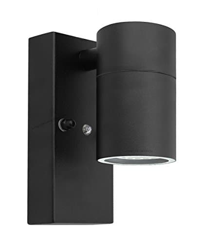 Image of Long Life Lamp Company Black Outdoor Wall Light Dusk Till Dawn Sensor Stainless Steel IP65 ZLC089B