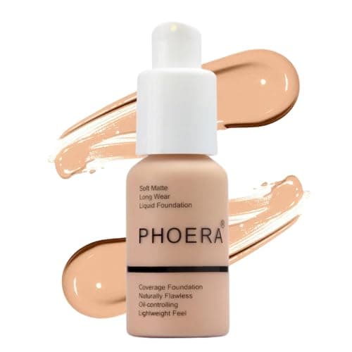 Image of Noble Gifts - Foundation, Full Coverage Foundation, Soft Matte, Oil Control Foundation Makeup Flawless Smooth Long Lasting 24HR Waterproof and Blendable 30ml (103 - Warm Peach)