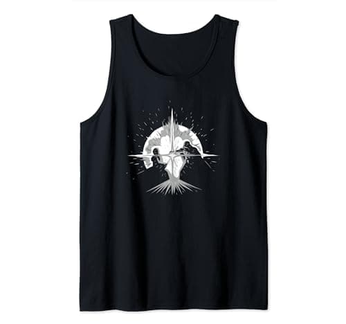 Image of Obi Wan Saber Silhouette Fight Tank Top