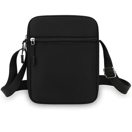 Image of Women Cross Body Bag, Nylon Crossbody Shoulder Bag, Small Messenger Bag with Zipper and Adjustable Strap, Lightweight Phone Bags for Women, Casual Chest Sling Bag for Travel Outdoor Daily Use (Black)