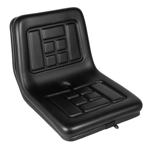 Image of Universal Tractor Seat Adjustable Truck Seat 220lbs Capacity with PVC Anti-Slip Surface & Rust-Proof Frame Fits Tractors Forklifts Excavators