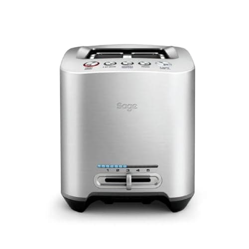 Image of Sage - The Smart Toast 2-Slice Toaster - 2 Extra-Wide Slots - A Bit More, Lift & Look, Defrost & Bagel Settings - Brushed Aluminium