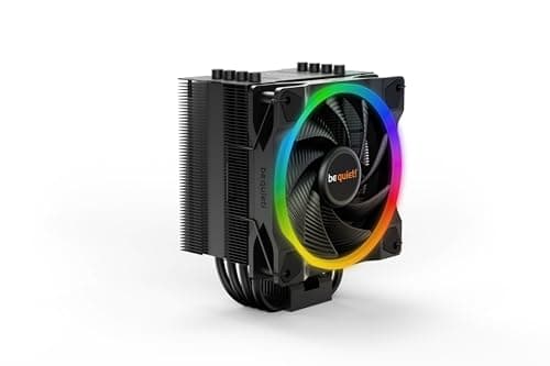 Image of be quiet! Pure Rock 2 FX Black air cooler, 150W TDP cooling power, Light Wings 120mm PWM high-speed fan, unique ARGB look, 4 high-performance 6mm heat pipes, HDT technology, elegant black surface