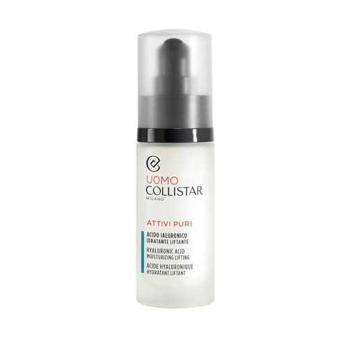 Image of Collistar Attivi Puri Moisturising Lifting Hyaluronic Acid for Men, Replenishing Anti-Wrinkle Serum with Smoothing Effect, Daily Use, Even After Shaving, for All Skin Types, 30 ml