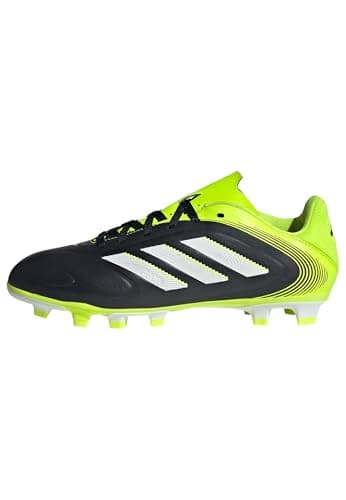 Image of adidas Unisex Kids COPA Pure III Club Firm Ground/Multi Ground Football Boots Kids, Core Black/Cloud White/Lucid Lemon, 5 UK