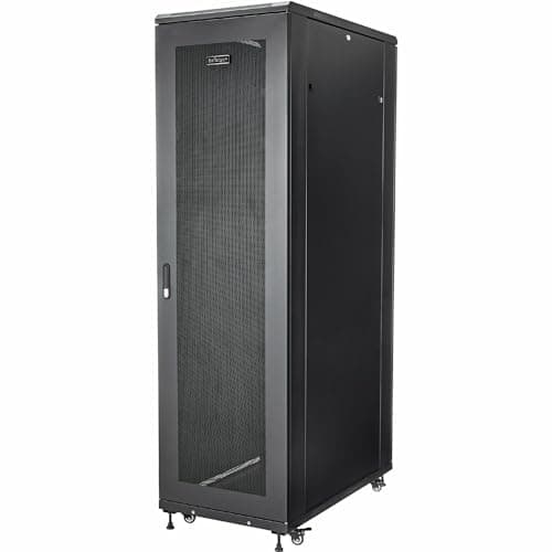 Image of StarTech 42U Enterprise-Grade Server Rack Cabinet, 19in Enclosed 4-Post Rack with 36in (91cm) Mounting Depth and 2000lb (900kg) Weight Capacity