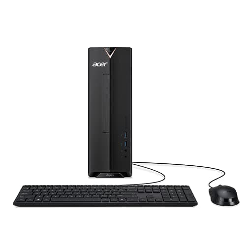 Image of Acer Aspire XC-830-UA91 Desktop | Intel Celeron J4125 Quad-Core Processor (Up to 2.7GHz) | 8GB 2400MHz DDR4 | 256GB NVMe M.2 SSD | 8X DVD | Wi-Fi 5 | Bluetooth 4.2 LE | Windows 10 Home
