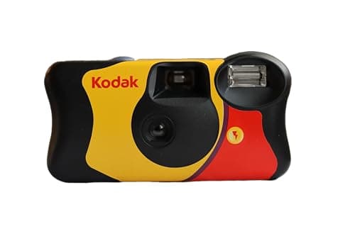 Image of Kodak Fun Saver Disposable Camera with Flash – 27 Exposures, 35mm Film, Ready to Use, Ideal for Indoor and Outdoor Photography, Holidays and