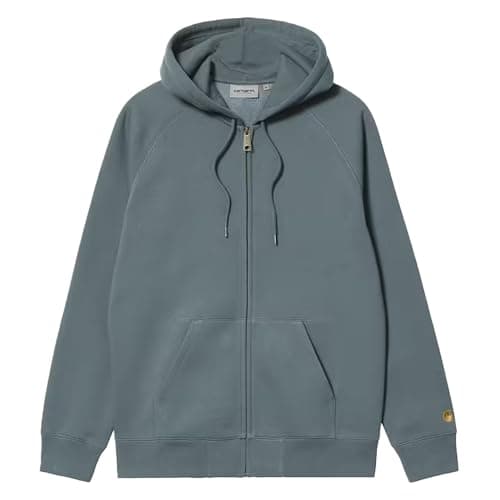 Image of CARHARTT WIP Hooded Chase Jacket Cozy Blue/Gold