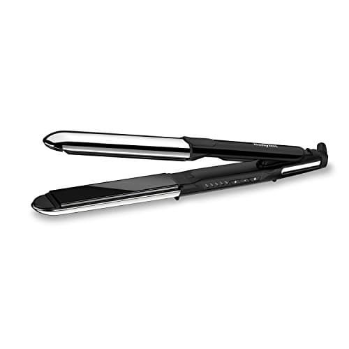 Image of BaByliss Straight and Curl Brilliance Hair Straightener, Silver/Black