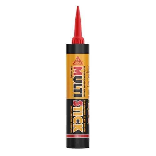 Image of Everbuild Multi Stick – Hybrid Polymer Adhesive – Fast Curing – Waterproof – Weather And UV Resistant – Internal and External Use – White – 350ml