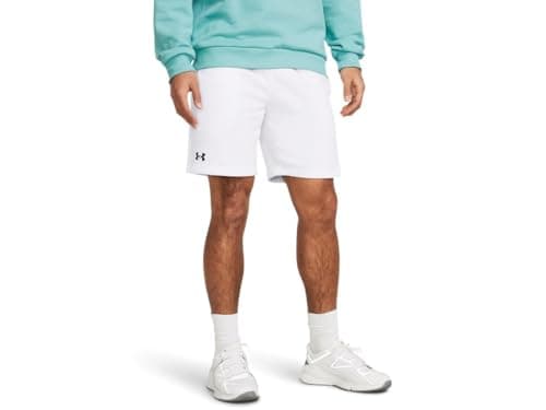 Image of Under Armour Men's UA Rival Fleece Shorts, (100) White / / Black, Large