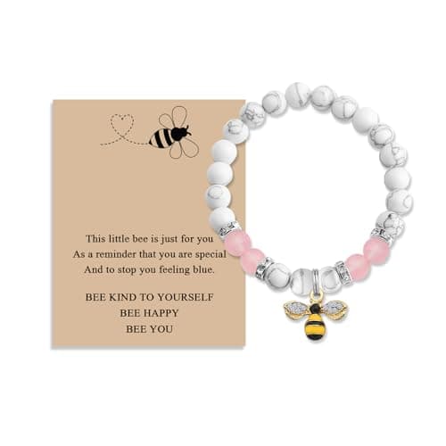 Image of MAOFAED Bee Healing Beaded Bracelet, Bee Happy, Inspiration Gift, Little Bee Gift, Birthday Gifts, Friendship Gifts (beeYouBead)