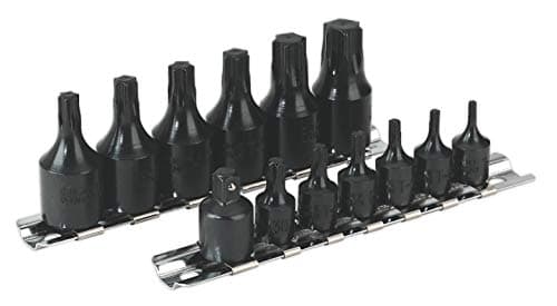 Image of Sealey Ak5584 Impact TRX-Star Socket Bit Set 13Pc 1/4 and 3/8Sq Drive