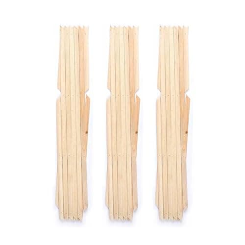 Image of Kanta Wooden Trellis Expandable Garden Wall Trellis For Climbing Plants Decoration & Plants Partitioning (Pack Of 3) (Light Brown, 180cm x 60cm)